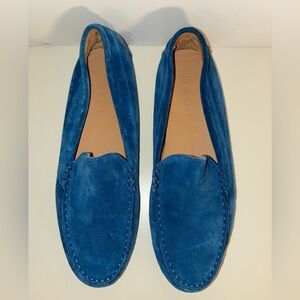 M.Gemi blue soft suede driving moccasins sz9.5